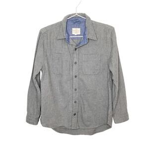 Weatherproof Gray Flannel Long Sleeve Button Down Shirt 12